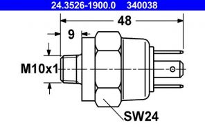 ATE 24.3526-1900.0 - Spínač brzdových svetiel