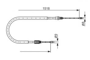 Bosch 1 987 482 871 - Brzdové lano -