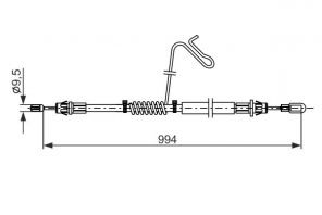 Bosch 1 987 482 882 - Brzdové lano -