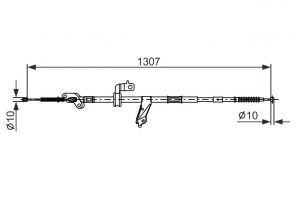 Bosch 1 987 482 901 - Brzdové lano -
