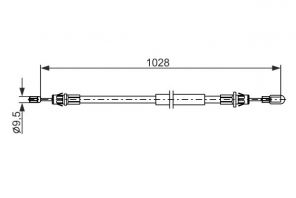 Bosch 1 987 482 880 - Brzdové lano -
