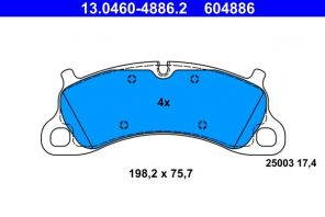 ATE 13.0460-4886.2 - Brzdové platničky -
