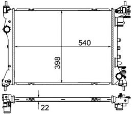 Mahle CR 2056 000S - Chladič vody -