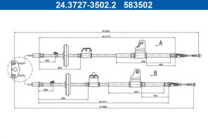 ATE 24.3727-3502.2 - Brzdové lano -