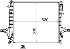 Mahle CR 1191 000S - Chladič vody -