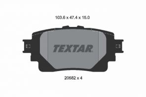 Textar 2058201 - Brzdové platničky -