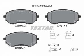 Textar 2266001 - Brzdové platničky -