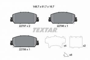 Textar 2279701 - Brzdové platničky -