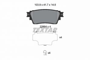 Textar 2286401 - Brzdové platničky -