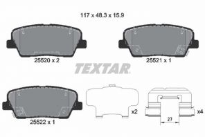 Textar 2552008 - Brzdové platničky -
