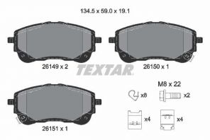 Textar 2614901 - Brzdové platničky -
