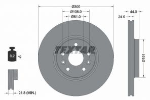 Textar 92202803 - Brzdový kotúč -