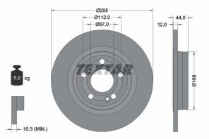 Textar 92323203 - Brzdový kotúč -