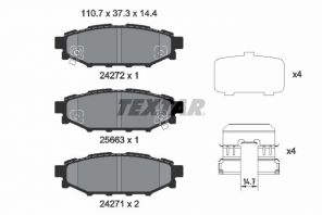Textar 2427201 - Brzdové platničky -