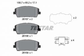 Textar 2615701 - Brzdové platničky -
