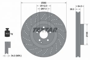 Textar 92260305 - Brzdový kotúč -