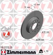 Zimmermann 110.2213.20 - Brzdový kotúč -