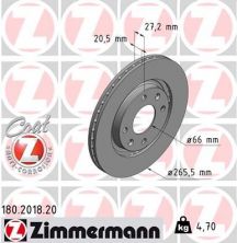 Zimmermann 180.2018.20 - Brzdový kotúč -