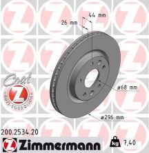 Zimmermann 200.2534.20 - Brzdový kotúč -