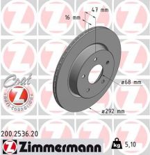 Zimmermann 200.2536.20 - Brzdový kotúč -
