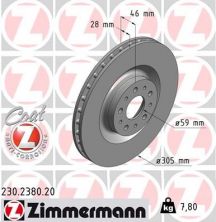 Zimmermann 230.2380.20 - Brzdový kotúč -
