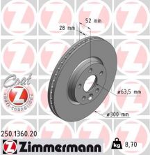Zimmermann 250.1360.20 - Brzdový kotúč -
