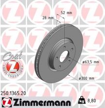 Zimmermann 250.1365.20 - Brzdový kotúč -