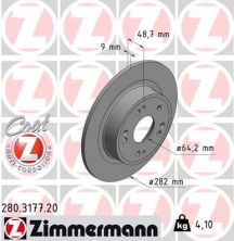 Zimmermann 280.3177.20 - Brzdový kotúč -