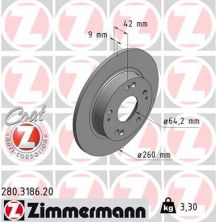 Zimmermann 280.3186.20 - Brzdový kotúč -
