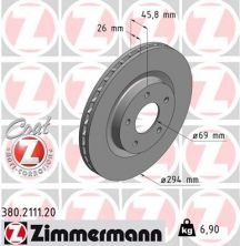 Zimmermann 380.2111.20 - Brzdový kotúč -
