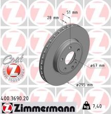 Zimmermann 400.3690.20 - Brzdový kotúč -