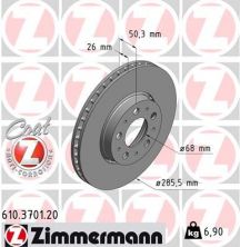 Zimmermann 610.3701.20 - Brzdový kotúč -