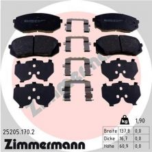 Zimmermann 25205.170.2 - Brzdové platničky -