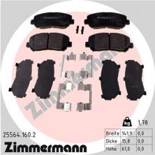 Zimmermann 25564.160.2 - Brzdové platničky -