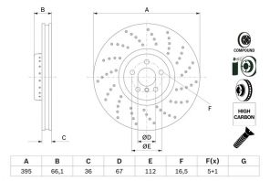 Bosch 0 986 479 F55 - Brzdový kotúč -