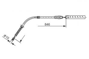 Bosch 1 987 482 866 - Brzdové lano -