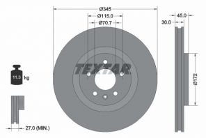Textar 92323705 - Brzdový kotúč -