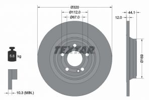 Textar 92324303 - Brzdový kotúč -