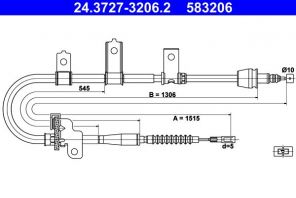 ATE 24.3727-3206.2 - Brzdové lano -