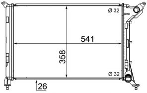Mahle CR 1470 000S - Chladič vody -