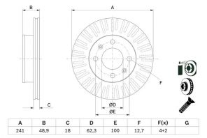 Bosch 0 986 479 E73 - Brzdový kotúč -