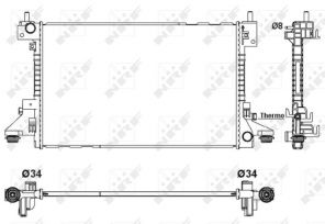 NRF 53160 - Chladič vody -