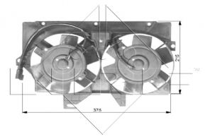 NRF 47036 - Ventilátor motora -