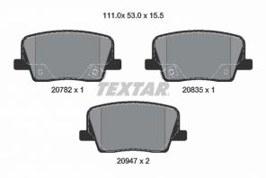 Textar 2078201 - Brzdové platničky -