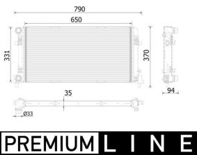 Mahle CR 2222 000P - Chladič vody -