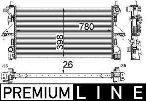 Mahle CR 808 000P - Chladič vody -