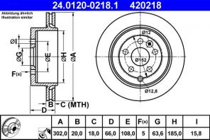 ATE 24.0120-0218.1 - Brzdový kotúč -