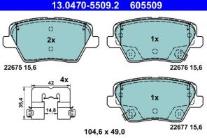 ATE 13.0470-5509.2 - Brzdové platničky -