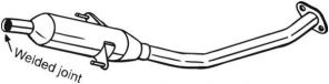Bosal 284-573 - Stredný tlmič -
