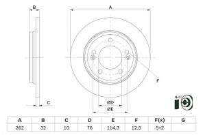 Bosch 0 986 479 G29 - Brzdový kotúč -